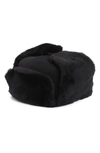 Ugg Quilted Nylon & Faux Fur Trapper Hat In Black