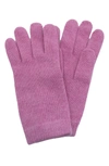 Portolano Solid Cashmere Gloves In Bryant Pink