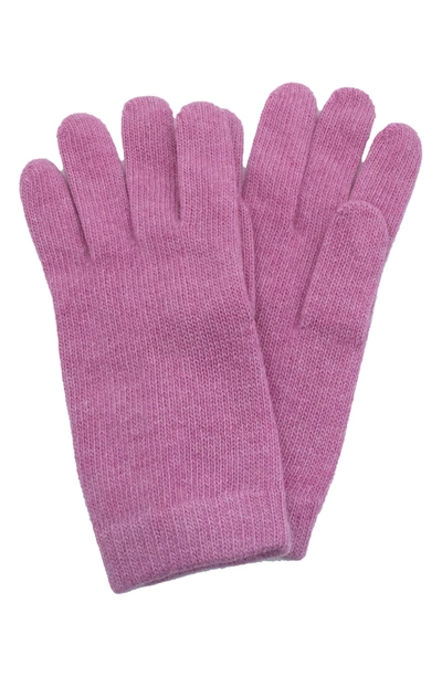 Portolano Solid Cashmere Gloves In Bryant Pink