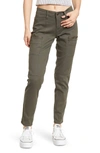 Supplies By Union Bay Claire Moto Stretch Twill Trousers In Fatigue