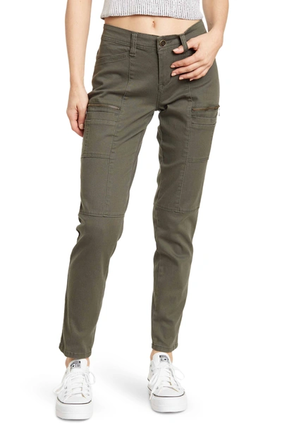Supplies By Union Bay Claire Moto Stretch Twill Trousers In Fatigue