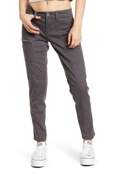 Supplies By Union Bay Claire Moto Stretch Twill Trousers In Galaxy Grey