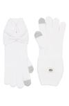 Ugg Bow Wool Blend Tech Glove In Ivory