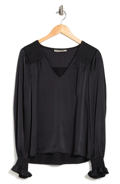 Go By Go Silk Go Simply Blouse In Washed Black