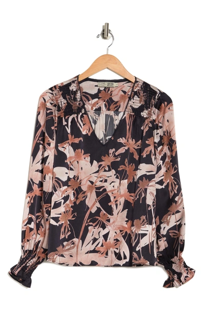 Go By Go Silk Go Simply Printed Blouse In Fall Foliage