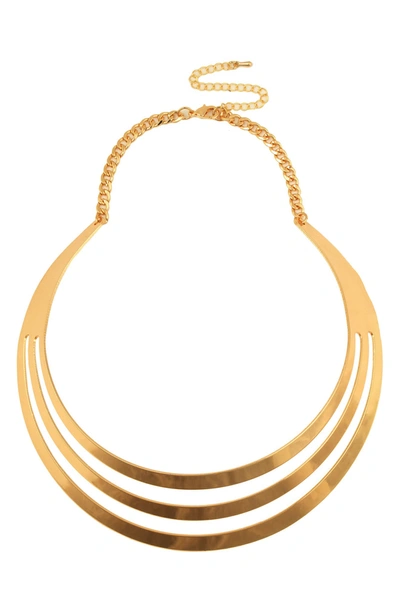 Eye Candy Los Angeles Orbit Collar Necklace In Gold