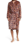 Nordstrom Rack Patterned Plush Robe In Navy Peacoat Bohemian Mood