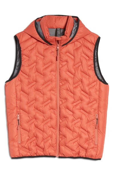 Noize Quilted Puffer Vest In Siracha
