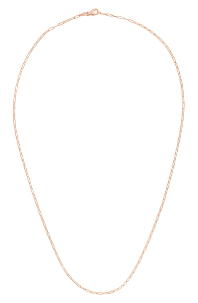 Karat Rush 14k Rose Gold Paperclip Chain Necklace