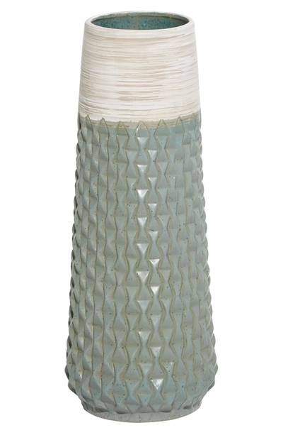 Willow Row Green Ceramic Contemporary Vase