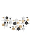 Willow Row Contemporary Iron Abstract Cube Wall Decor In Multi