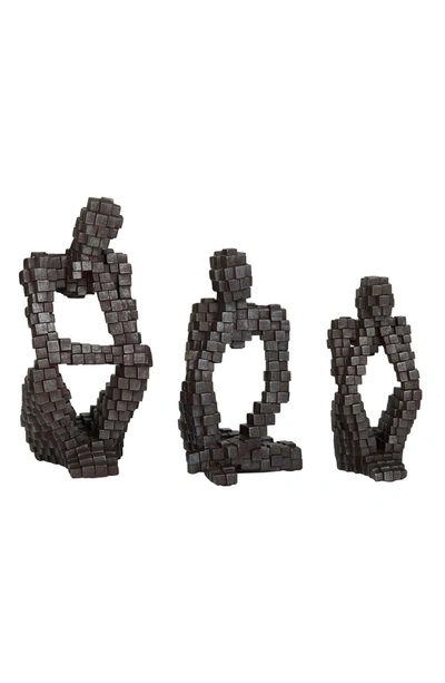 Willow Row Polystone Concrete Sculptures In Black