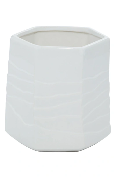 Willow Row White Ceramic Contemporary Vase