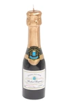 Zodax Mini Champagne Bottle Candle In Green