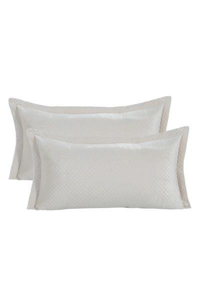 Enchante Home Quilted Sham Set In Beige
