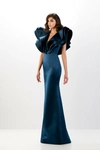 ABDO AOUDE COUTURE OVERSIZED RUFFLE SLEEVES GOWN,AAC22SG120-4