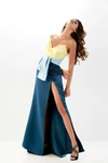 ABDO AOUDE COUTURE SATIN GOWN WITH HIGH SLIT,AAC22SG119-18