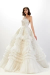 ABDO AOUDE COUTURE WHITE TULLE GOWN,AAC22SG101-2