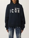 Dsquared2 Sweatshirt With Icon Logo In Blue
