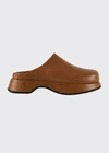 Reike Nen Hygge Leather Mule Clogs In Caramel