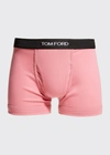 Tom Ford Logo-jacquard Cotton-blend Boxer Briefs In 684 Rose