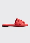 Valentino Garavani Roman Stud Quilted Slide Sandals In Ju5 Rouge Pur