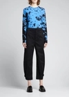 Proenza Schouler White Label Cotton Twill Tapered Trousers In Black