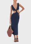 Cult Gaia Bank Knit Dress In Ink