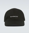 Givenchy Round Visor Cap With Embroidered Logo In Black