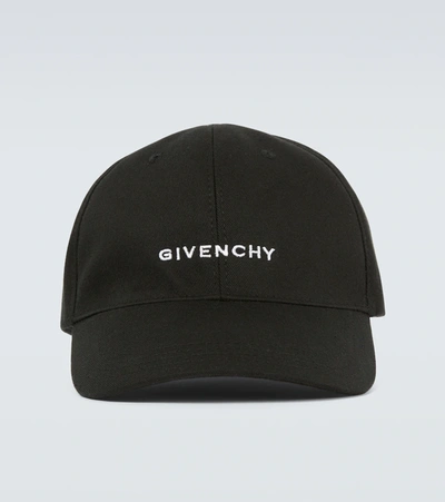 Givenchy Cotton-blend Logo Cap In Black