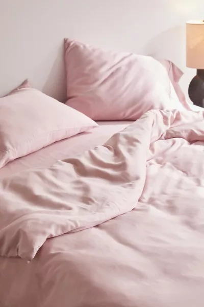 Ettitude Bamboo Sateen Duvet Cover In Rose