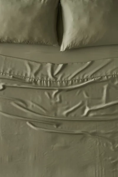 Ettitude Bamboo Sateen Sheet Set In Olive