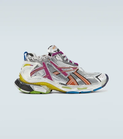 Balenciaga Multicoloured Mesh And Nylon Runner Trainers In Multi-colour