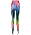 Attico Jamie Spectrum Printed Stirrup Pants In Multicolor