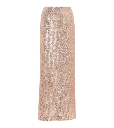 Tom Ford Sequin-embellished Straight Skirt In Pink