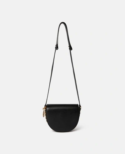Stella Mccartney Frayme Small Flap Shoulder Bag In Black