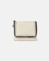 Stella Mccartney Falabella Small Flap Wallet In Magnolia