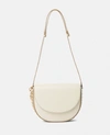 Stella Mccartney Frayme Medium Flap Shoulder Bag In Pure White