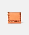 Stella Mccartney Falabella Small Flap Wallet In Bright Orange