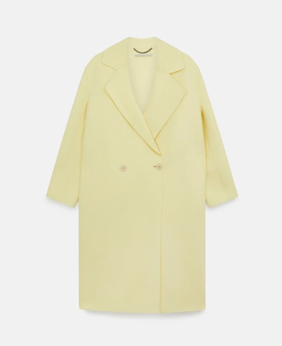 Stella Mccartney Wool Coat In Sherbet Yellow