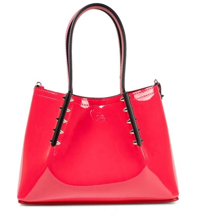 Christian Louboutin Cabarock Mini Patent Leather Tote In Lola