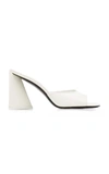 Attico Devon Leather Mules In White