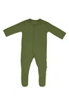 Kyte Baby Babies' Snap Footie In Olive