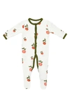 Kyte Baby Babies' Snap Footie In Persimmon