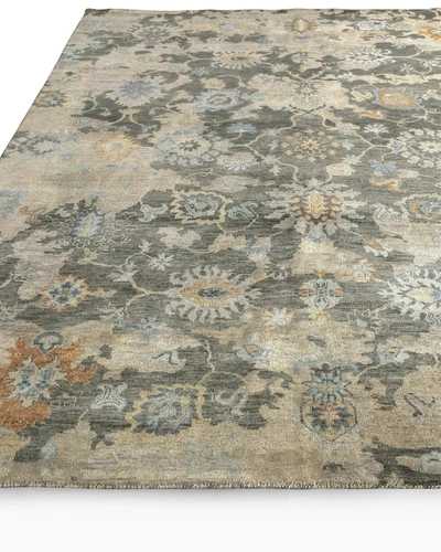 Exquisite Rugs Carpinteria Hand-knotted Wool Rug, 9' X 12' In Brown/ivory