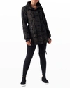 Blanc Noir Camo-print Hooded Anorak Jacket In Green Pattern