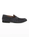 Bruno Magli Men's Silas Suede Penny Loafers In Navy