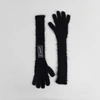 Raf Simons Long Wool-blend Gloves In Black