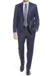 PETER MILLAR CLASSIC FIT SOLID NAVY WOOL SUIT,T34246