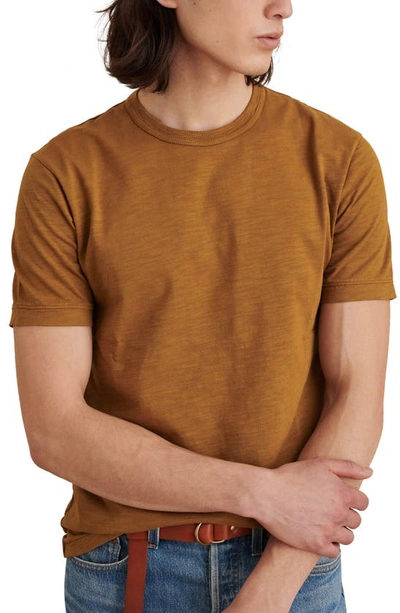 Alex Mill Solid Slub T-shirt In Golden Olive
